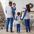 thumbnail image 2 of Christmas Family Pajamas Matching Set Letter Christmas Tree Print Long Sleeve Tops Plaid Pant, 2 of 7