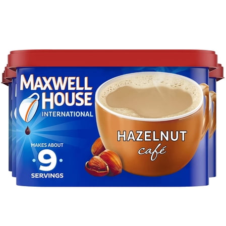 Maxwell House International Cafe Hazelnut Instant Coffee (9 oz Canisters, Pack of 4)