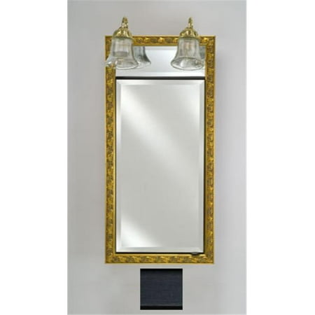 - Afina Corporation SD-LT1740RSOHBK 17 in.x 40 in.Traditional Integral Lighted Single Door- Soho Brushed Black