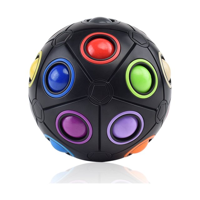 Nituyy Football Fidget Cube Toy Magic Rainbow Ball for Children, Adults