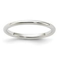 thumbnail image 7 of 925 Sterling Silver 2mm Half Round.5 Band Ring Size 4.5, 7 of 7