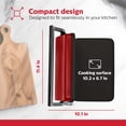 thumbnail image 6 of Holstein Housewares 2 Slice Non Stick Griddle, Metallic Red - Stainless Steel Panini Press Electric with Adjustable Temperature Settings and Nonstick Plates, 6 of 7