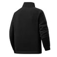 thumbnail image 4 of KeShDi Bomber Jacket Mens Fleece Jacket Men Solid-Color Casual Thick Fleece Zipper Pocket Long Sleeve Stand-Up Outwear Jacket Black XL, 4 of 6