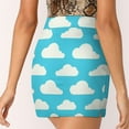 thumbnail image 6 of Fluffy Clouds New Women Skirts Double-Layer Printed Short Dress Mini Sport Skirt Cute Cloud Sky Blue Minimalistic Minimal, 6 of 7
