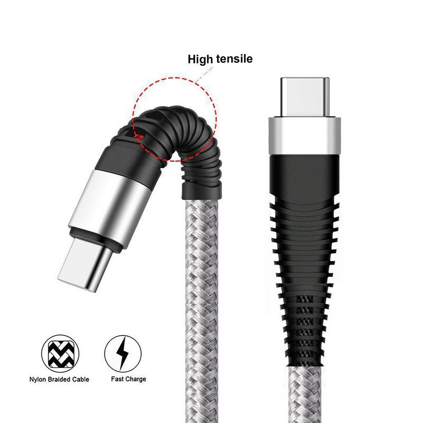 6ft and 10ft Long PD USB-C Cables for OnePlus Pad 2/Pro/3 (2025) - Fast Charge TYPE-C to TYPE-C Cord Power Wire USB-C to USB-C Data Sync High Speed Braided