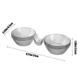 thumbnail image 2 of Paquete de 3 platos de condimentos con doble compartimento, bandejas de plástico gris para barbacoa, bocadillos, frutas - Recipientes portátiles de salsa para exteriores, 2 of 7