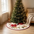 thumbnail image 4 of BiFandian Christmas Tree Skirt, 24 Inch Polyester Holiday Decoration for Indoor Party Display, Christmas Decorations Indoor Outdoor Tree Base Cover Accent for Home, Living Room, Fireplace, 4 of 6