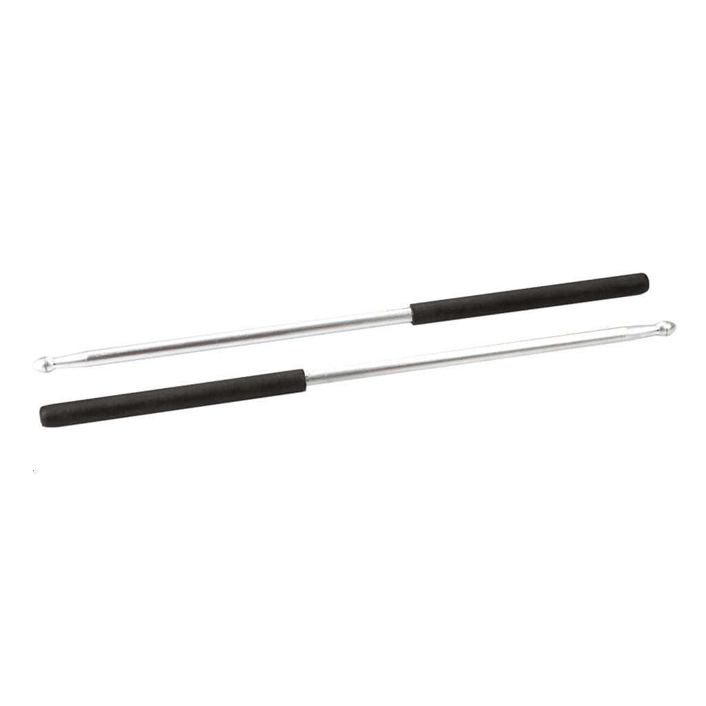 Yihuala 1 Pairs 5A Aluminum Alloy Drumsticks Simple Metal Drum Sticks Percussion Accessories Drummer Gifts for Adults
