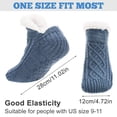 thumbnail image 2 of Bocaoying 2 Pairs Fluffy Fuzzy Warm Slipper Socks for Men, Thick Fleece Lined Non-Slip Socks with Grip Indoor Floor, Size Large, 2 of 7