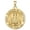 Yellow Gold, variant on Saint Eleanor of Aquitaine Round Religious Medal Necklace Pendants - 2/3 inch Size of Dime, Sterling Silver