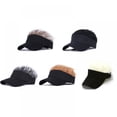 thumbnail image 6 of Men Women Cycling Cap Baseball Cap Outdoor Sport Cycling Bicycle Hat Fake Flair Hair Sun Visor Hat, 6 of 6