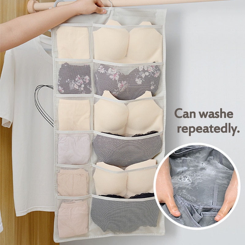 Dual Sided 20-Pocket Wall Shelf Wardrobe Organizers Storage Bags Space Saver Bag Oxford Cloth with Hanger for Bra Underwear Tshirts Briefs Shoes Socks BchwayDirect Bchway Closet Hanging Organizer with Pockets Dual Sided 20-Pocket Wall Shelf Wardrobe Organizers Storage Bags Space Saver Bag Oxford Cloth with Hanger for Bra Underwear Tshirts Briefs Shoes Socks BchwayDirect Bchway Closet Hanging Organizer with Pockets