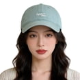 thumbnail image 3 of QASIEATN Popular Baseball Caps for Women Wide Brim Small Baseball Cap All Sun Hat Trendy Letter Embroidery Cap Fall Fashion Accessories, 3 of 4