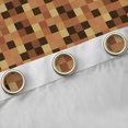 thumbnail image 4 of Feelyou Pixel Grid Miners Curtains Pack of 2 (42x84 Each), Brown Curtains Blackout, 4 of 6