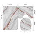 thumbnail image 3 of White Rose Gold Marble Bathroom Rugs Sets 3 Piece,Toilet Cover Set,Absorbent Non Slip Bathroom Mats Sets with U-Shaped Contour Rug Toilet Rug Set, 3 of 5