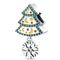 KUNSIR 925 Sterling Silver Charm Christmas Tree Beads Charm For Bracelet or Necklace DIY Jewelry Gifts