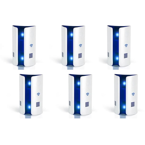 6X Control Repelente Plagas Electromagnético Ultrasónico, (Enchufe de EE. UU.)