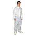 thumbnail image 2 of Collared Disposable Coveralls, S, White, polypropylene, zipper 26W758, 2 of 2