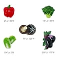 thumbnail image 4 of Wrapables 3D Resin Fridge Magnets, Food Simulation, Succulents, Famous Faces Refrigerator Magnets for Kitchen (Set of 5), Vegetables, 4 of 7
