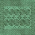 thumbnail image 1 of Ahgly Company Indoor Square Persian Turquoise Blue Traditional Area Rugs, 5' Square, 1 of 4