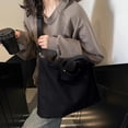 thumbnail image 1 of Bolsa de lona de gran capacidad para mujer con correa ajustable para el hombro, cierre superior con cremallera, bolso casual para trabajo, escuela, viajes y compras, 44 x 33 x 16 cm, 1 of 6