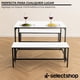 thumbnail image 5 of uego De Mesa Y Sillas de Comedor Mesa De Cocina De Madera MDF Rústica con 2 Bancas 4 Asientos Ideal para Casa Cocina Vintage (Café), 5 of 5