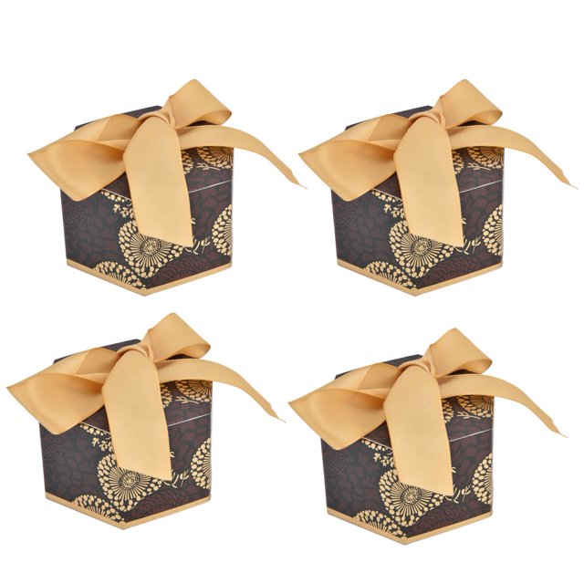 Caja innovadora 50 piezas Caja de dulces hexagonal respetuosa con el medio ambiente Linda para compromiso para cumpleaños para Navidad