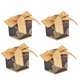 thumbnail image 3 of Caja de dulces de boda Hexagonal innovadora, caja de dulces pequeña y segura portátil para cumpleaños, Navidad, cinta dorada marrón, 50 Uds., 3 of 14