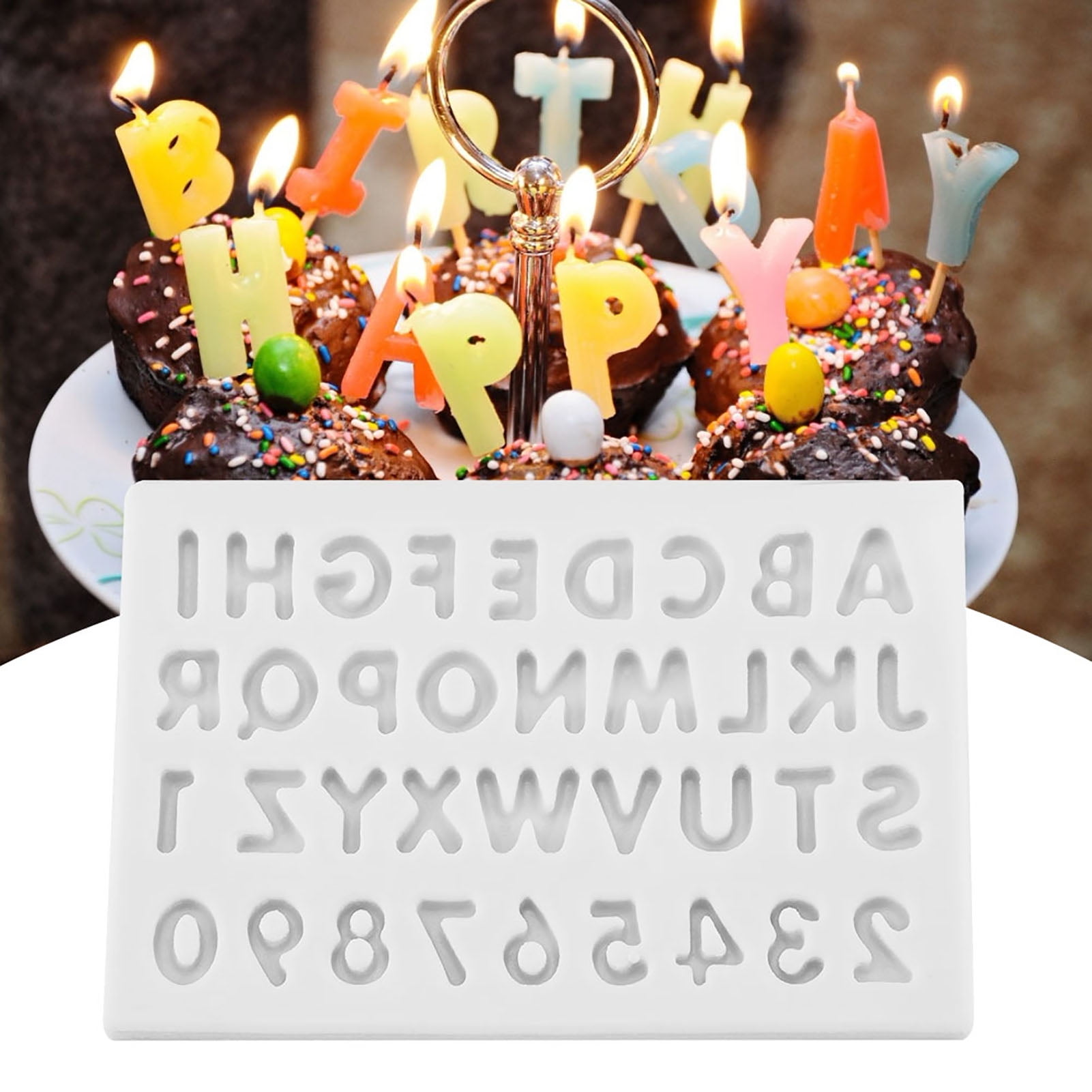 Silicone Alphabet Letter Chocolate Mold Birhtday Cake Fondant Decorating ToolsI Silicone Alphabet Letter Chocolate Mold Birhtday Cake Fondant Decorating ToolsI