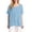 Blue, variant on MEICHEN Women's Summer Short Sleeve Solid Casual Cotton Linen Tops Fashion Loose Crewneck Blouse Tshirts for Women