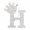 Silver-H, variant on Fashion Crown 26 Initial Letters A to Z Crystal Rhinestone Brooch Pins Women@-Gold-T
