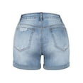 thumbnail image 4 of HaoXianJian Women's Casual Low Waist Stretch Mini Denim Shorts, Hot Pants Nightclub Beach Shorts Party Clubwear Hot Pants, 4 of 7