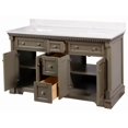 thumbnail image 2 of Sydney 60" Double Bathroom Vanity with Weathered Gray Cabinet and Engineered Marble Top, 2 of 7