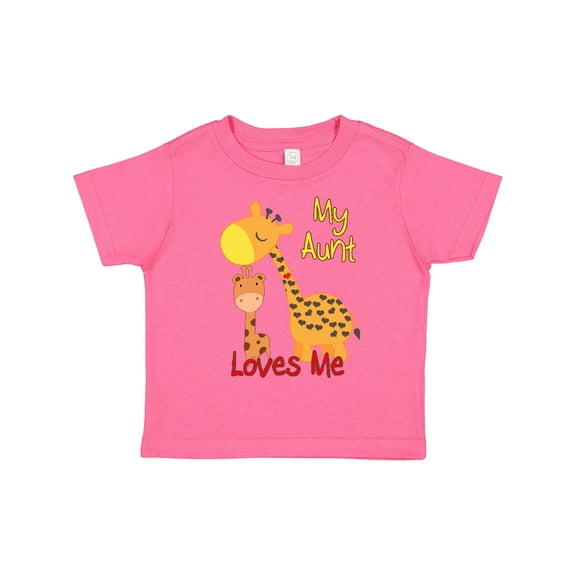 Inktastic My Aunt Loves Me Giraffe Boys or Girls Toddler T-Shirt