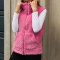 thumbnail image 2 of jtjvou Womens Fuzzy Fleece Vest Lightweight Warm Zip Jacket Cozy Lapel Cropped Outerwear Coat Pink XL, 2 of 3
