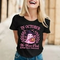 thumbnail image 2 of Cancer Awareness Shirts for Women in October Pink Ghost Witch Halloween Tees Short Sleeve Crewneck Pink Ribbon Survivor Gifts Tops, 2 of 4