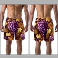 thumbnail image 3 of luoweisi Men's Beach Shorts Quick Dry Swim Trunks with Mesh Lining Grape 2XL, 3 of 5