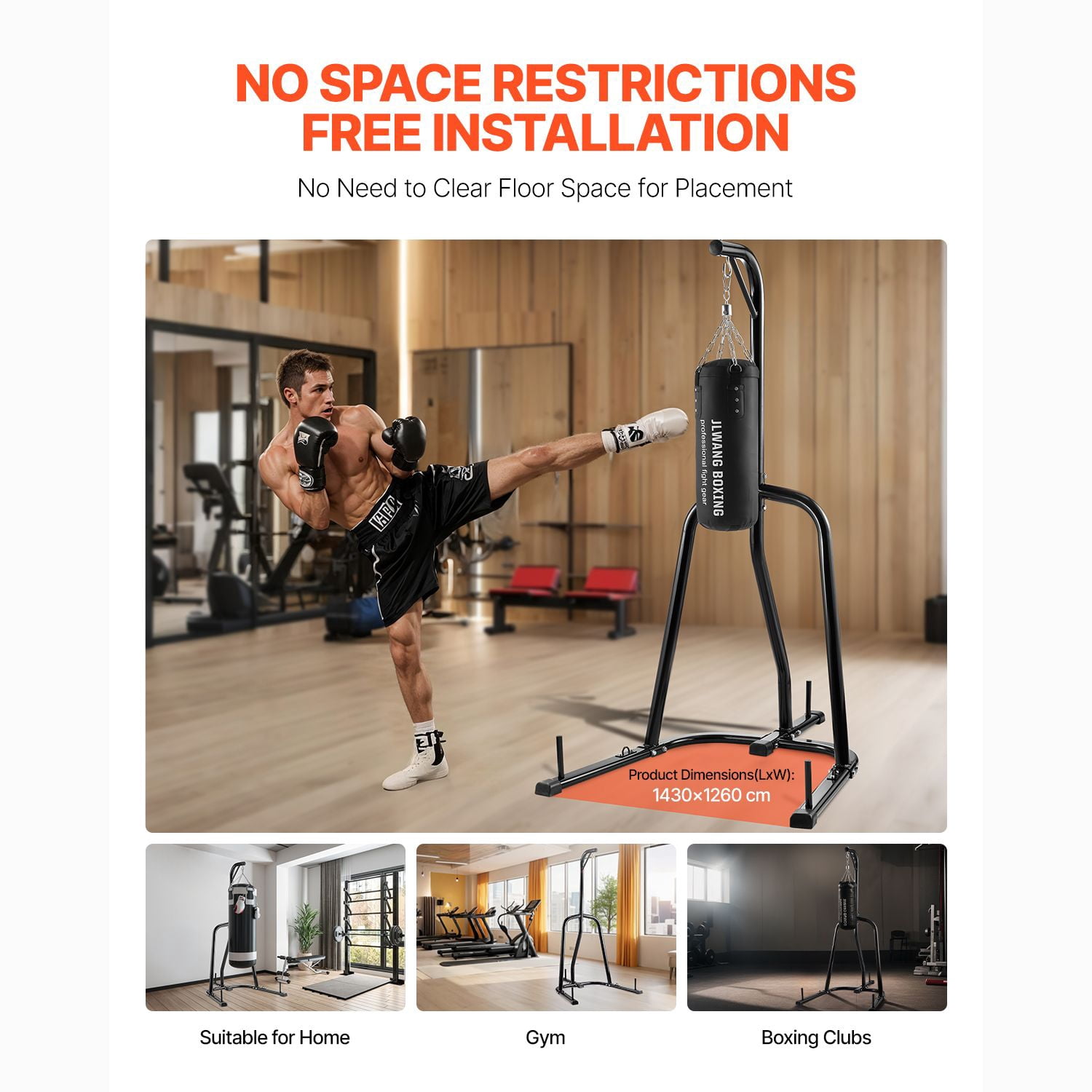 Dranite Heavy Duty Steel Punching Bag Stand for Boxing & MMA Training Gym Fitness Equipment