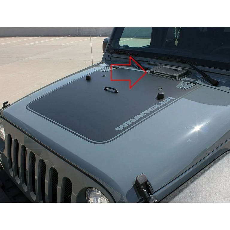 Nicebee Aluminum Alloy Tailgate Vent Cover For Jeep Wrangler JL 2018+ — Black Exhaust Air Outlet Trim, Decorative Grille Protector