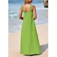 thumbnail image 2 of Vestido de verano PRETTYGARDEN 2025 casual largo sin mangas verde, 2 of 9