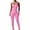 Pink, variant on Timegard Bodysuit for Women Workout Slim Stretch Backless Sleeveless Athletic 1 Piece Yoga Gym Rompers