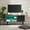 Colorful light+Black, variant on Mid Century Modern TV Stand for 60 inch Flact Screen, Wood TV Cabinet Media Console with Storage White/Beige