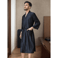 thumbnail image 4 of Men's All-Seasons Breathable Thin Bathrobe/Sleepwear With 3/4 Sleeves, 4 of 4