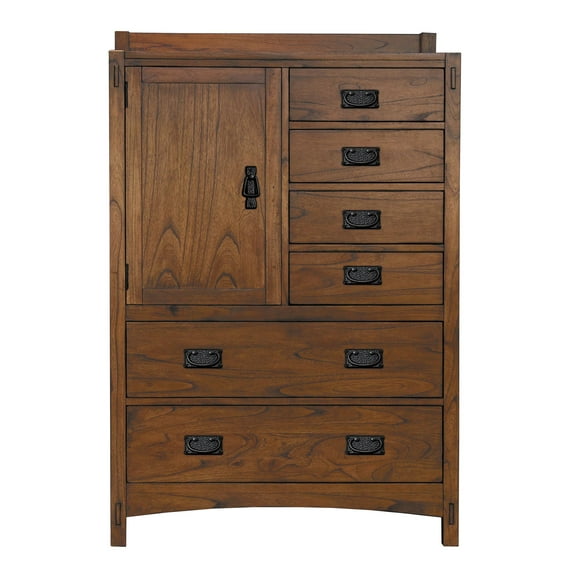 A-America Mission Hills 1-Door Contemporary Wood Chest in Harvest Brown