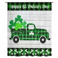 thumbnail image 2 of St. Patrick's Day Sheer Curtains 108" Extra Long, Spring Green Grass Truck Plaid Gray Wood Light Filering Curtains, Privacy Drapes Simi Floor to Veiling Curtain for Living Room Window Treatment, 2 of 9