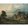 thumbnail image 2 of John Glover 18x14 Gold Ornate Wood Frame and Double Matted Museum Art Print Titled - Extensive Landscape with Distant Mountains (C. 1810-20s), 2 of 4