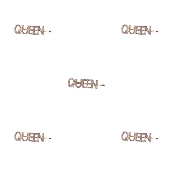 Qarigey Pinzas para el cabello exquisitas letras útiles hermosas pinzas para la cabeza decorativas simples herramientas de estilo multifuncionales QUEEN Type2 NO2 Qarigey CBP301036