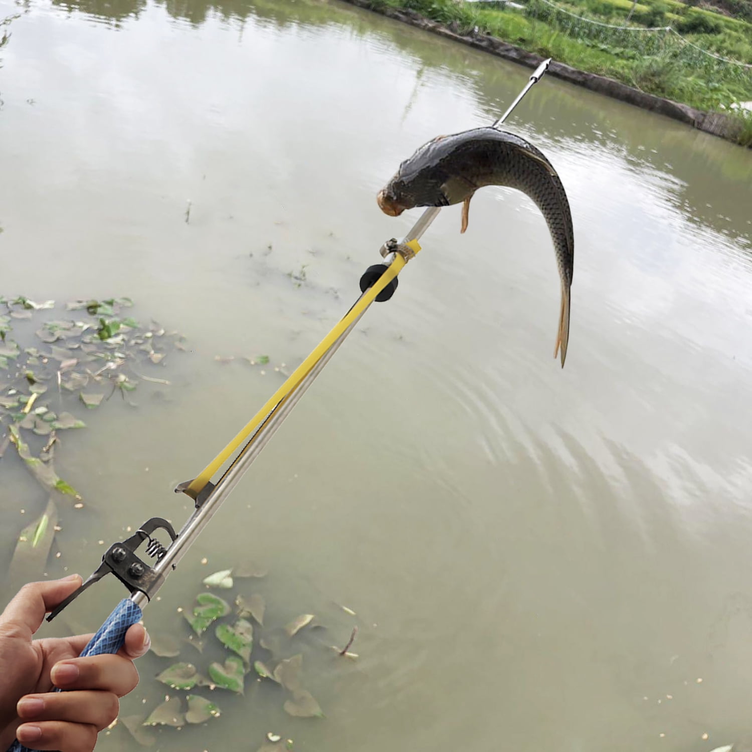 Clianle Multi Functional Stainless Steel Telescopic Spear Hook Fishing Fork