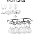 thumbnail image 4 of Colourtree Wine Glasses Rack Under Cabinet Stemware, Hanger Wire Wine Glass Holder Storage, 4 of 7
