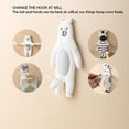 thumbnail image 5 of Gancho de pared de animales de dibujos animados, gancho de pared adhesivo de vaca cebra, colgador de pared decorativo, toallero para cocina, baño, ropa de baño para niños MFZFUKR CPB-DE-WX546-4, 5 of 5